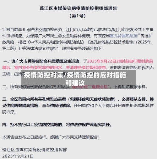 疫情防控对策/疫情防控的应对措施和建议