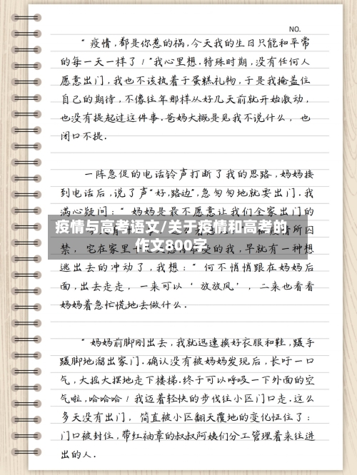 疫情与高考语文/关于疫情和高考的作文800字-第3张图片