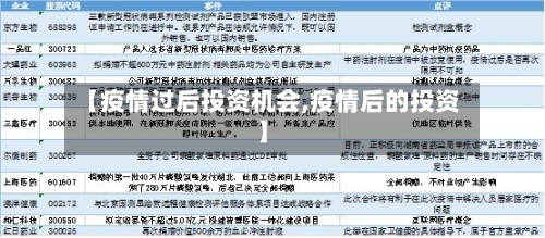 【疫情过后投资机会,疫情后的投资】-第2张图片
