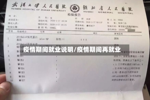 疫情期间就业说明/疫情期间再就业