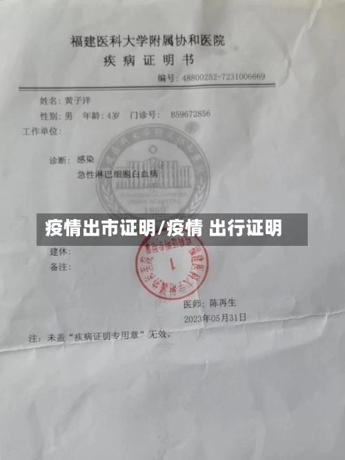 疫情出市证明/疫情 出行证明