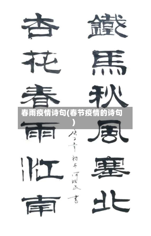 春雨疫情诗句(春节疫情的诗句)