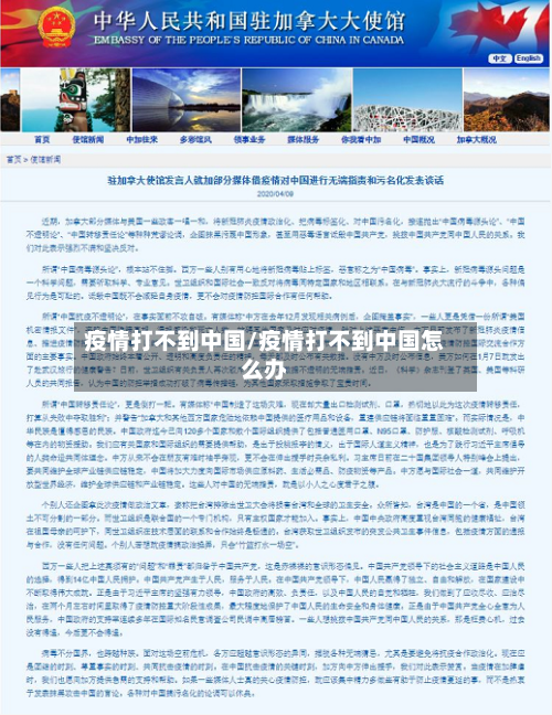 疫情打不到中国/疫情打不到中国怎么办