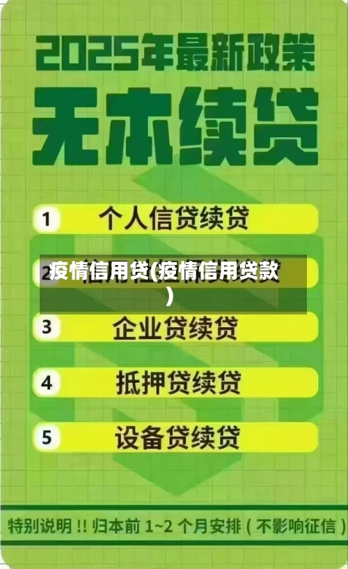 疫情信用贷(疫情信用贷款)-第3张图片