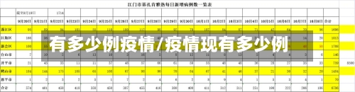 有多少例疫情/疫情现有多少例