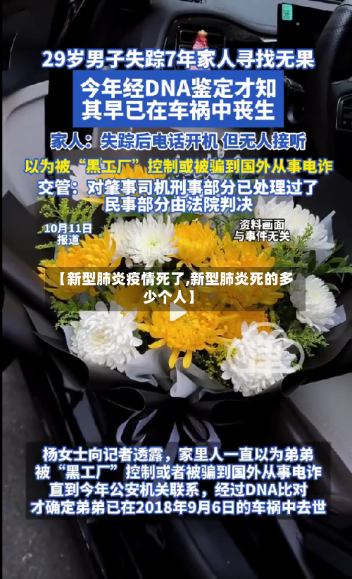 【新型肺炎疫情死了,新型肺炎死的多少个人】-第2张图片