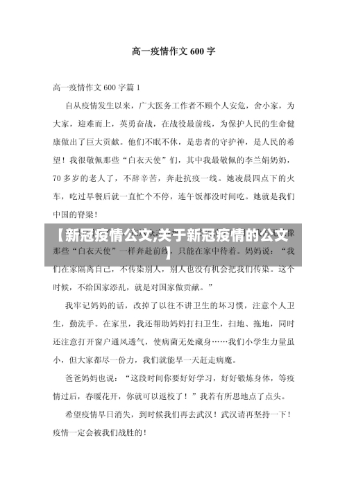 【新冠疫情公文,关于新冠疫情的公文】-第3张图片