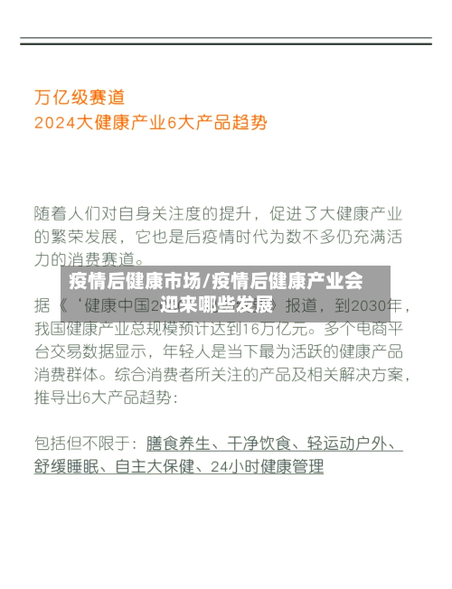疫情后健康市场/疫情后健康产业会迎来哪些发展