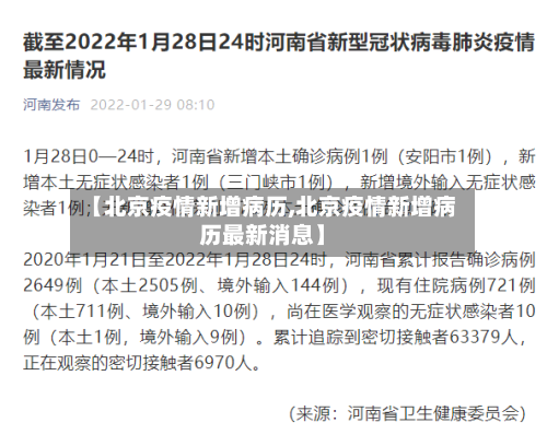 【北京疫情新增病历,北京疫情新增病历最新消息】-第2张图片