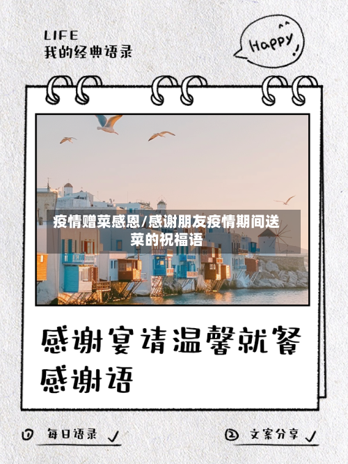 疫情赠菜感恩/感谢朋友疫情期间送菜的祝福语