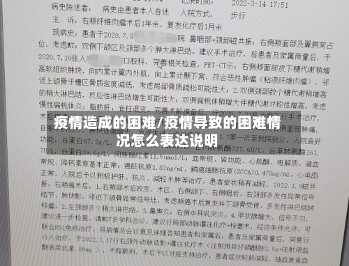 疫情造成的困难/疫情导致的困难情况怎么表达说明-第3张图片