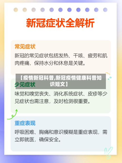 【疫情新冠科普,新冠疫情健康科普知识短文】-第2张图片
