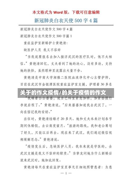 关于的作文疫情/的关于疫情的作文-第2张图片