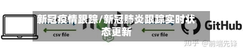 新冠疫情跟踪/新冠肺炎跟踪实时状态更新-第2张图片