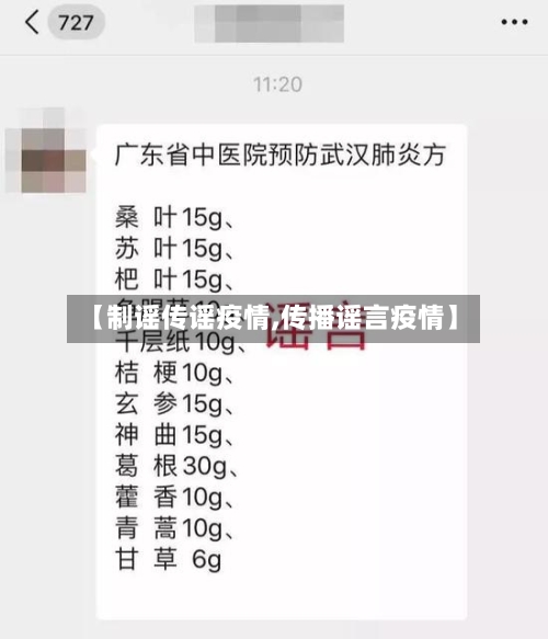 【制谣传谣疫情,传播谣言疫情】