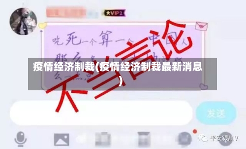 疫情经济制裁(疫情经济制裁最新消息)-第2张图片