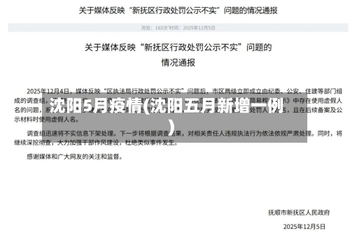 沈阳5月疫情(沈阳五月新增一例)-第2张图片