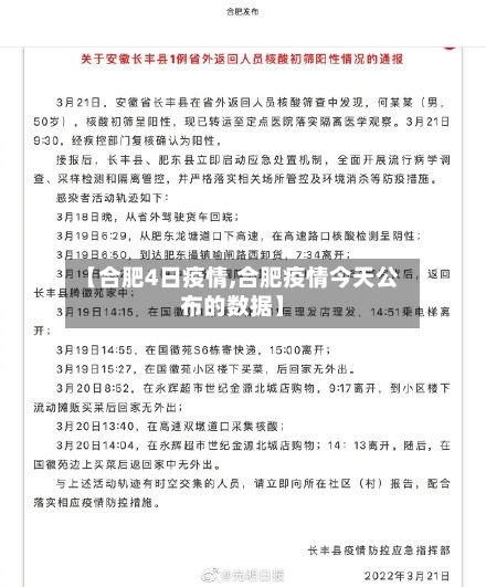 【合肥4日疫情,合肥疫情今天公布的数据】-第2张图片