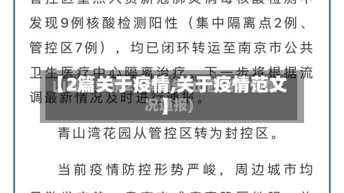 【2篇关于疫情,关于疫情范文】