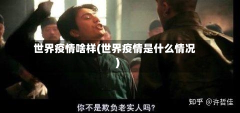 世界疫情啥样(世界疫情是什么情况)