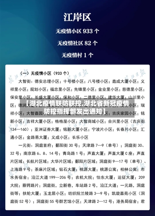 【湖北疫情联防联控,湖北省新冠疫情防控指挥部发出通知】-第2张图片