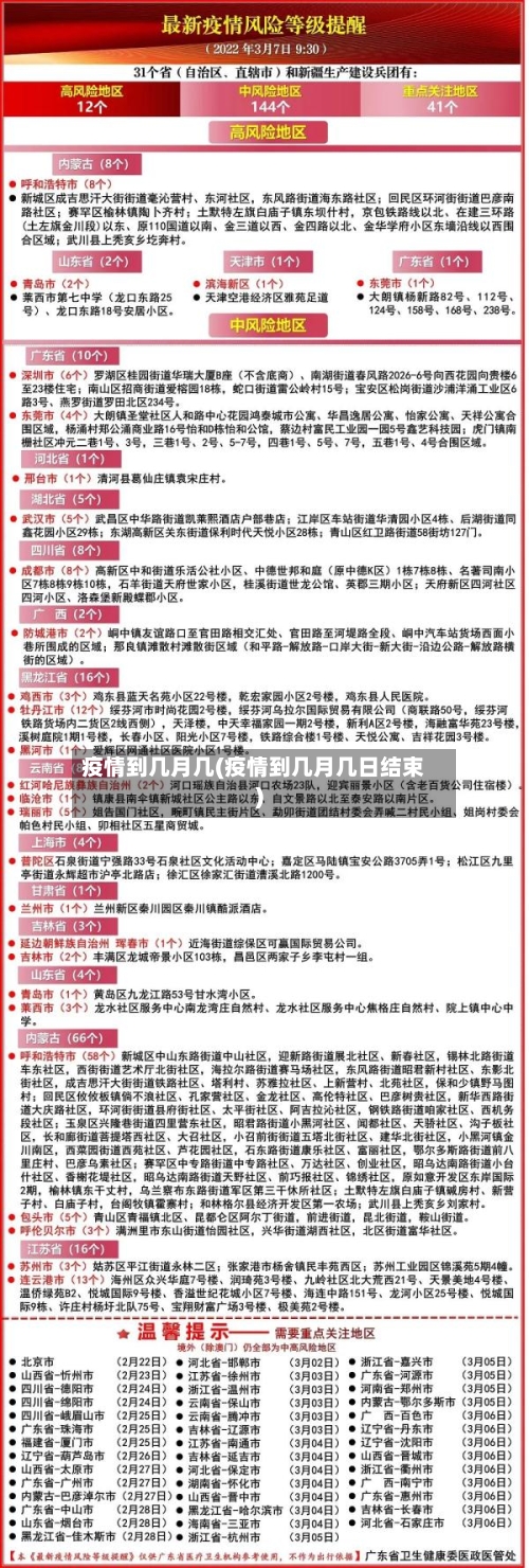 疫情到几月几(疫情到几月几日结束)